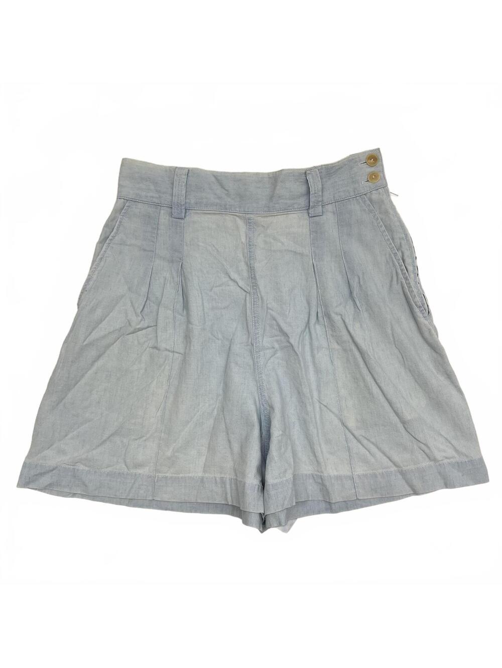 Vintage Ralph Lauren Country S Light Blue High Waisted Pleated Wide Leg Shorts